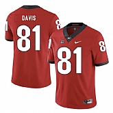 Georgia Bulldogs 81 Reggie Davis Red Nike College Football Jersey Dzhi,baseball caps,new era cap wholesale,wholesale hats